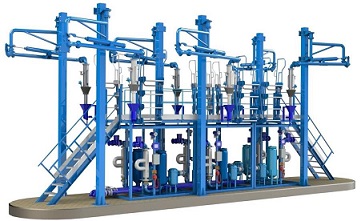 Эстакада налива а/м на 3 поста и более - электрообогрев узла учета