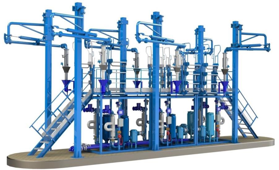 Эстакада налива а/м на 3 поста и более - электрообогрев узла учета