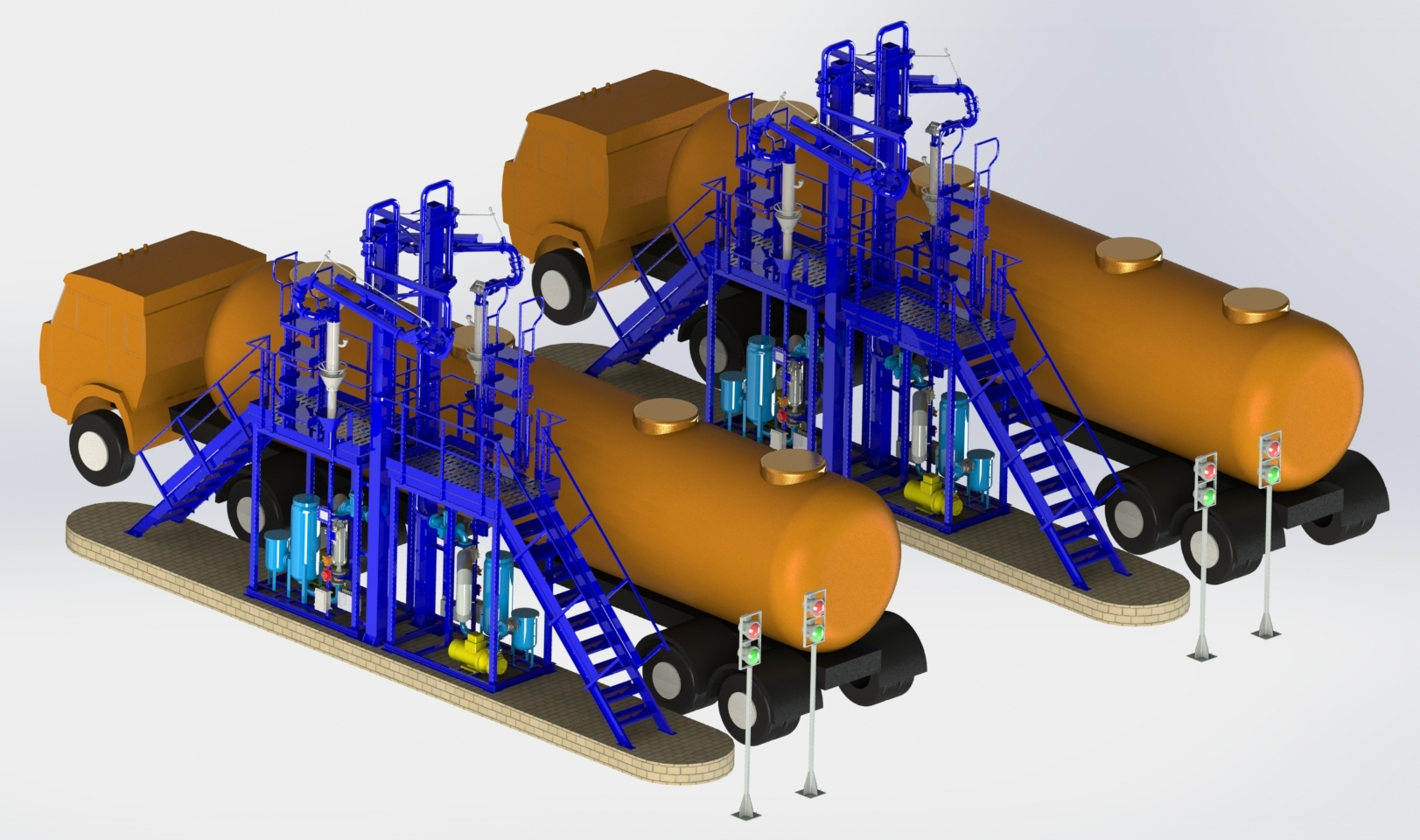 Эстакада налива а/м - электрообогрев узла учета (Две площадки)