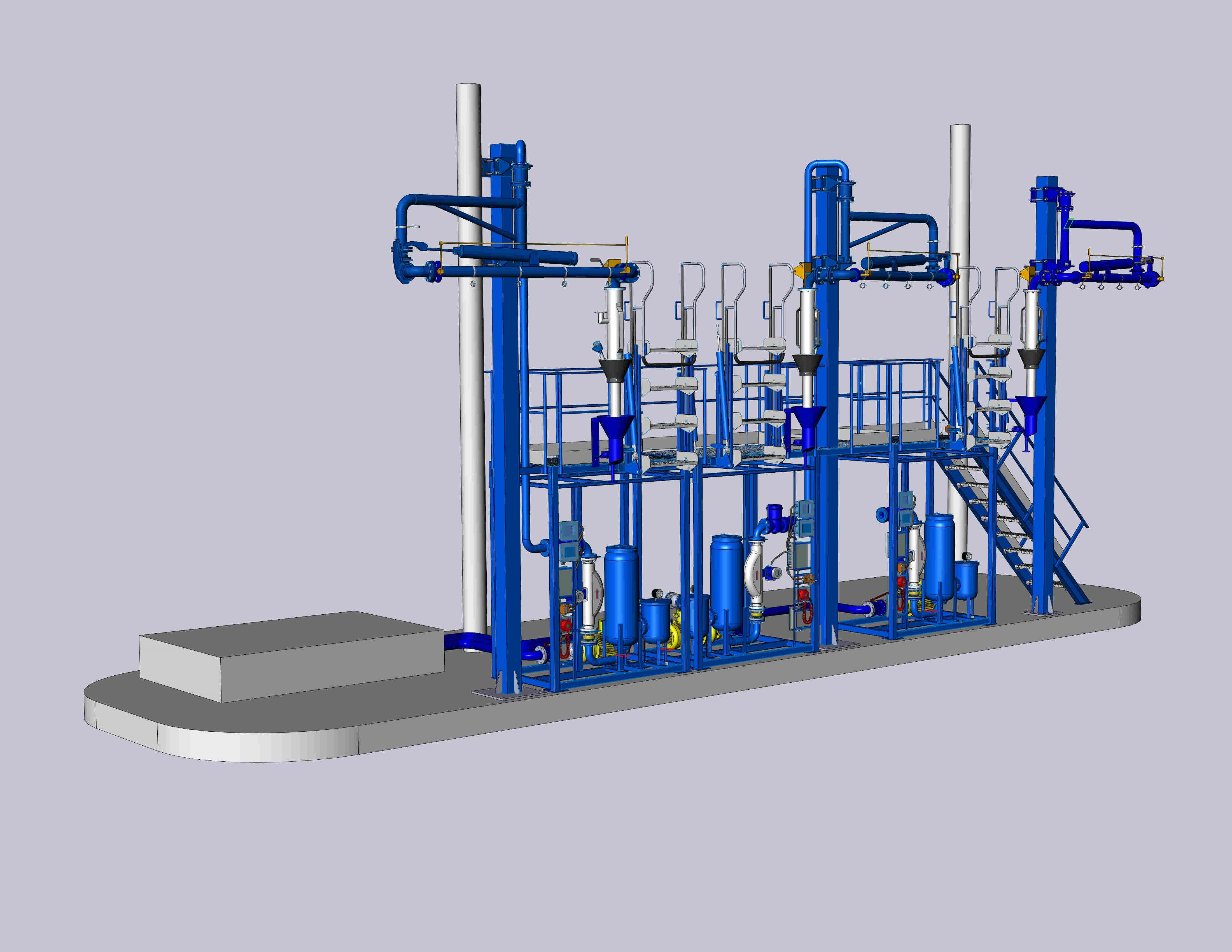 Эстакада налива а/м на 3 поста и более - электрообогрев узла учета