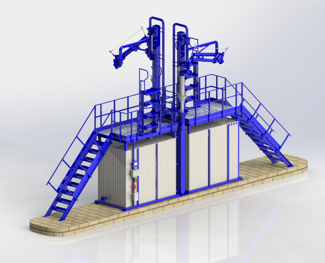 Эстакада налива а/м - два узла учета в боксе (Две площадки)