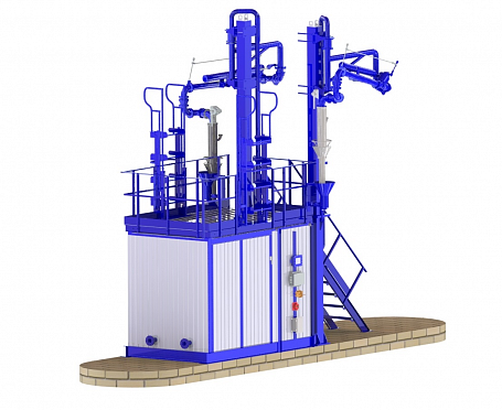 Эстакада налива а/м - два узла учета в боксе (Две площадки)